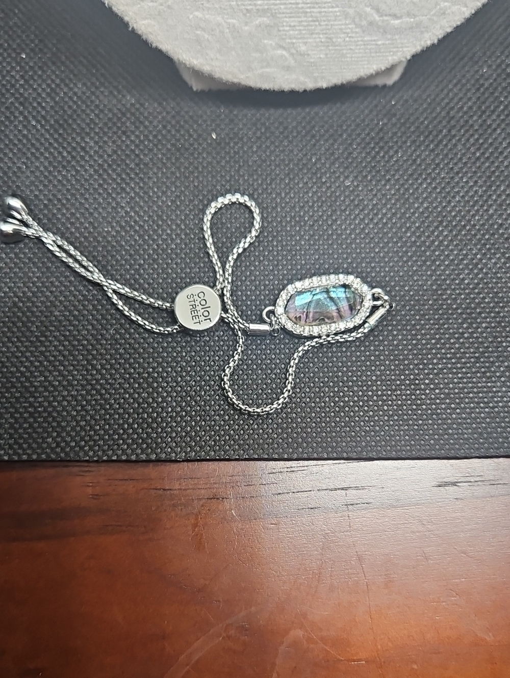 Color Street Silver Iridescent Abalone Slider Bracelet